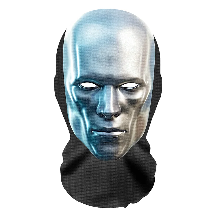 3D Spoof Face Simulation Headgear-Silver Surfer
