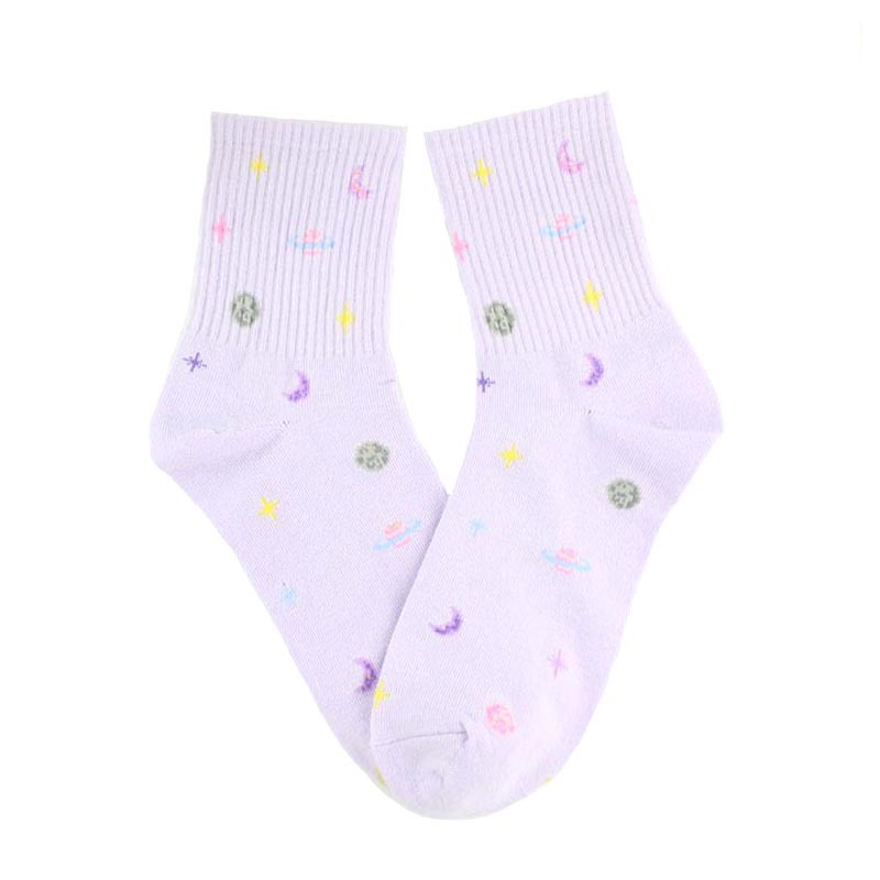 Fashion planet socks in tube cotton socks women socks