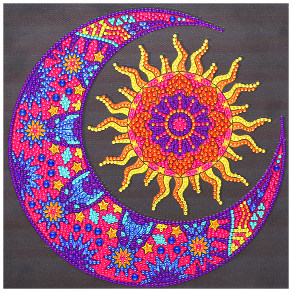 

Moon Sun - Special Shaped Diamond Painting - 30*30CM, 501 Original