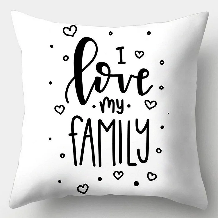 Black and white pattern cushion cover single-sided printing home life decoration pillowcase