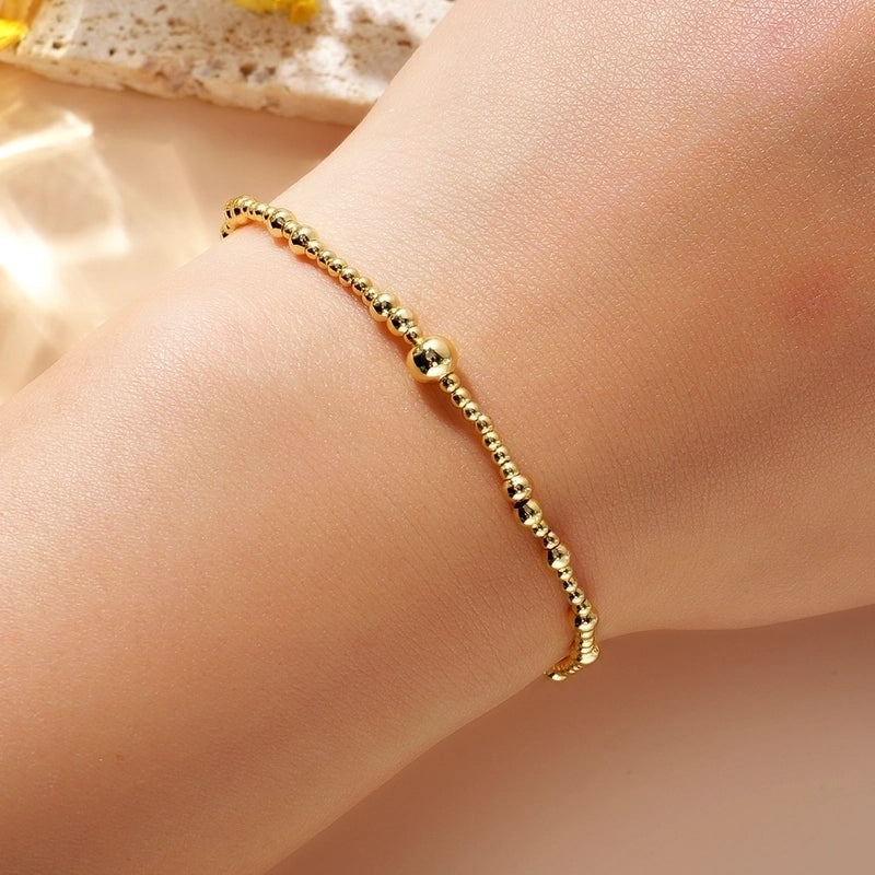 Copper Beaded Geometric Bracelets