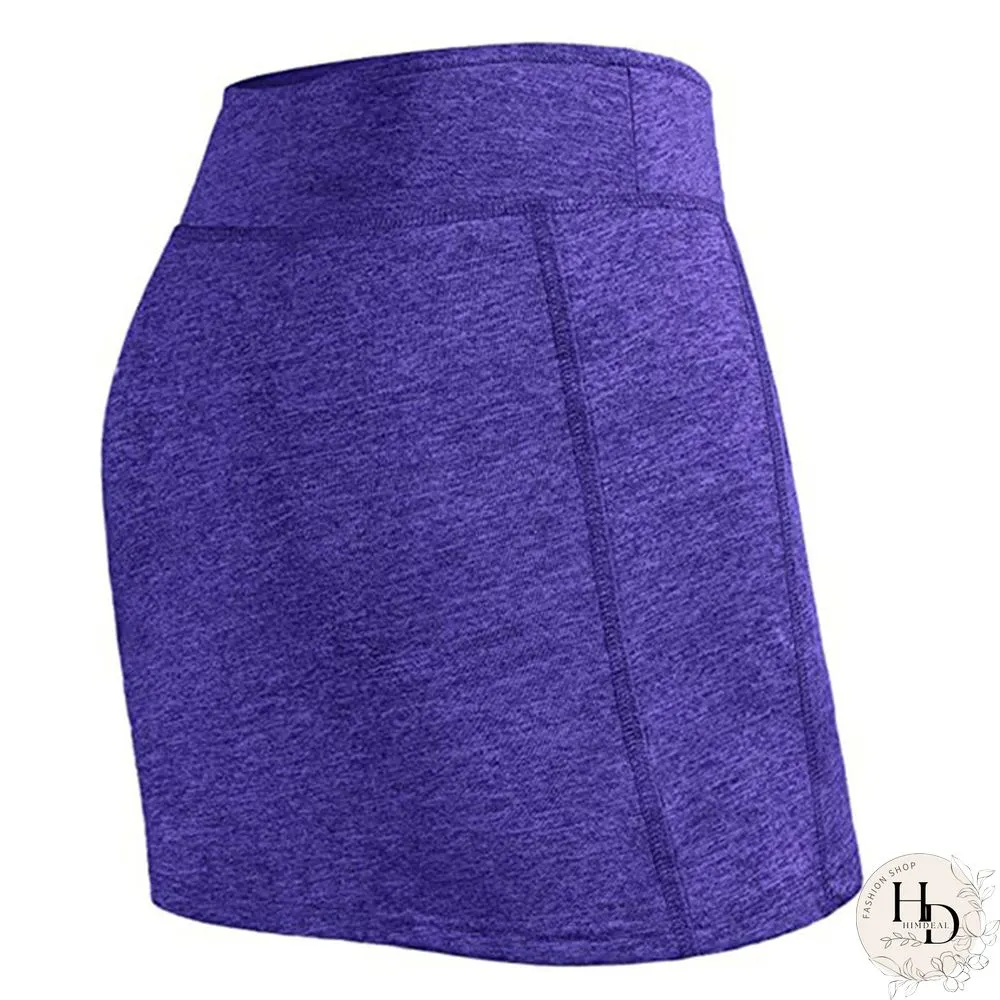 Womens Summer Athletic Tennis Skirt Golf Inner Shorts Elastic Sports Running Skort