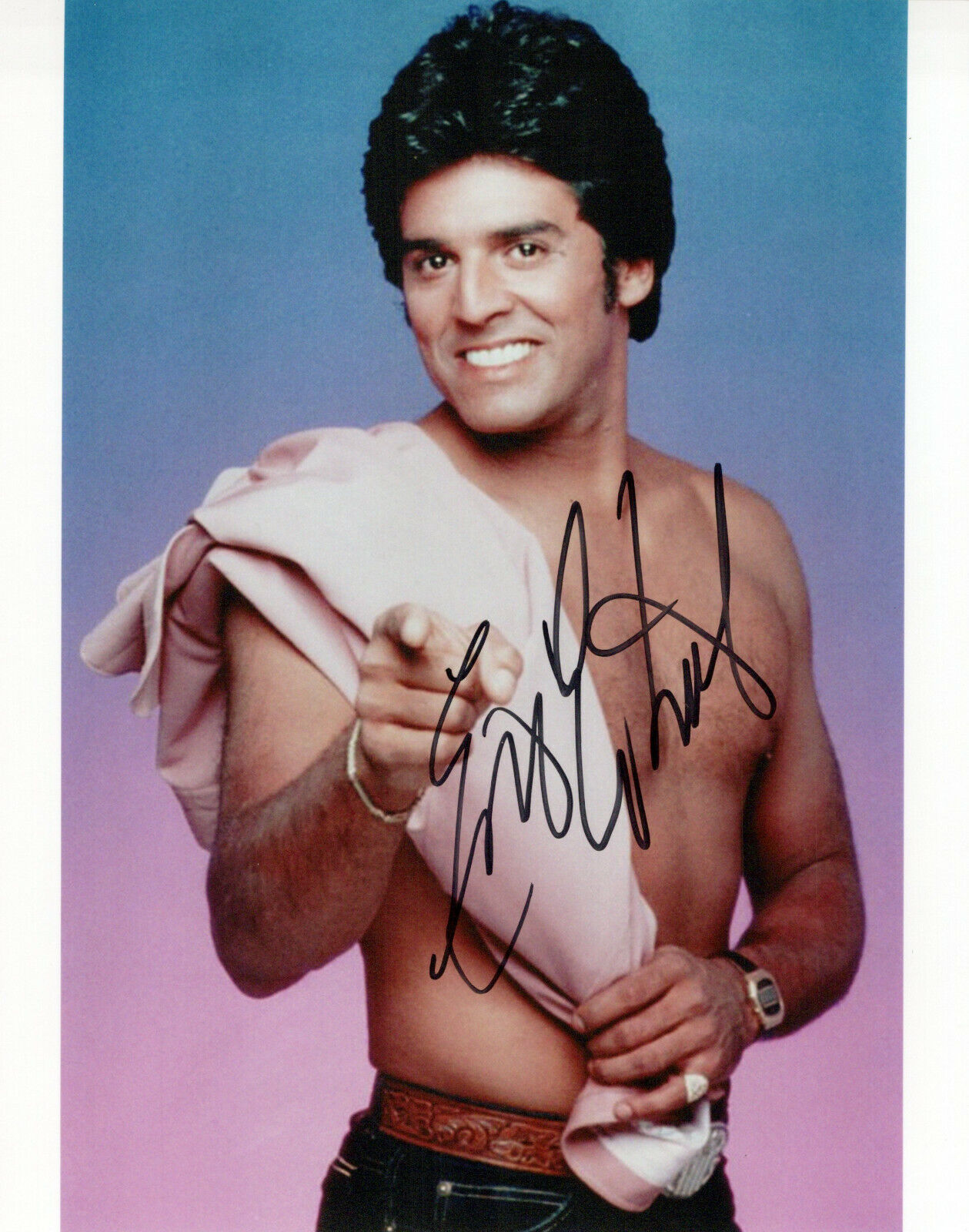 Erik Estrada head shot autographed Photo Poster painting signed 8x10 #2