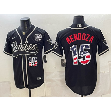Youth Las Vegas Raiders #15 Fernando Mendoza Black Vapor Limited Baseball Jersey RMA5