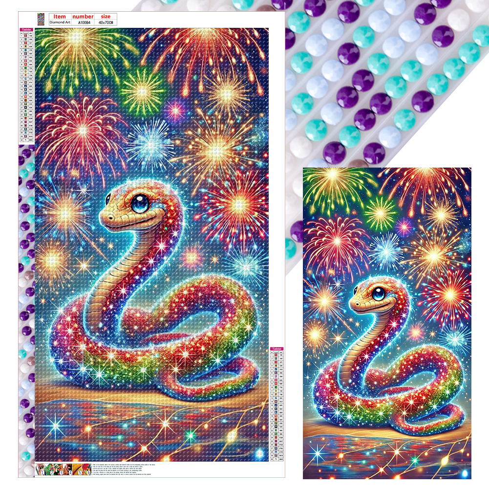 Fireworks Snake 40*70cm(canvas) full round drill diamond painting