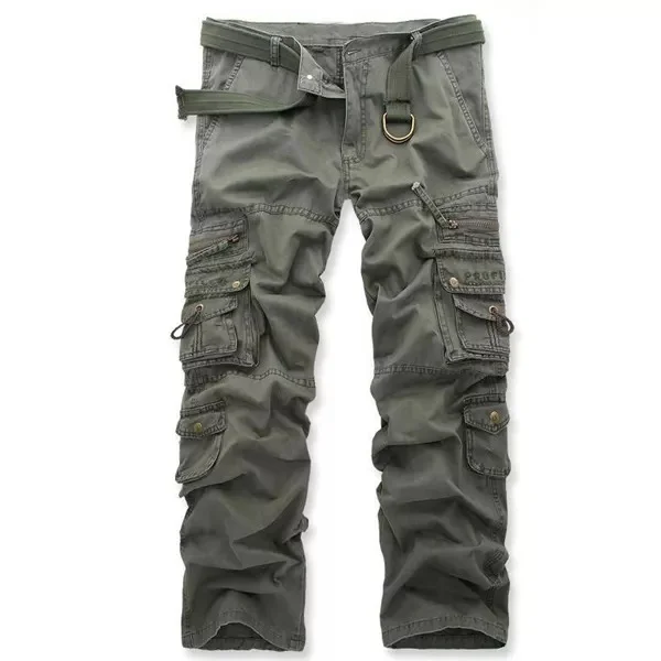 Men's Outdoor Vintage Washed Cotton Washed Multi-pocket Tactical Pants