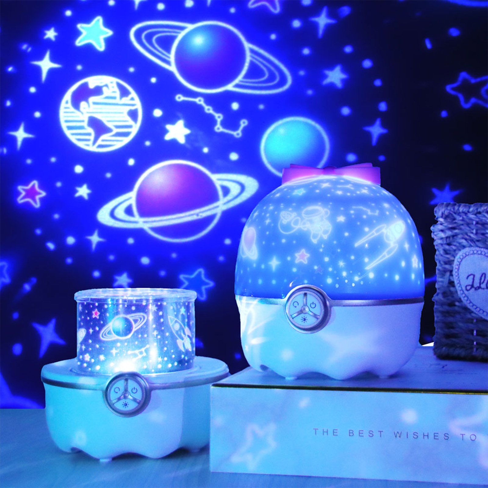 

Rotating USB Rechargeable-Bluetooth Laser Projector Night Light, 501 Original