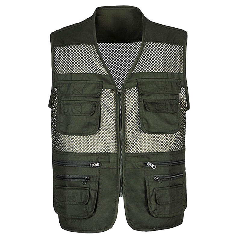 Men's Outdoor Multi-Pocket Breathable Thin Mesh Vest / TECHWEAR CLUB / Techwear
