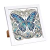 5D DIY Partial Special Shaped Drill Diamond Painting Kit Butterfly Decor With Frame Kit 18x18cm
