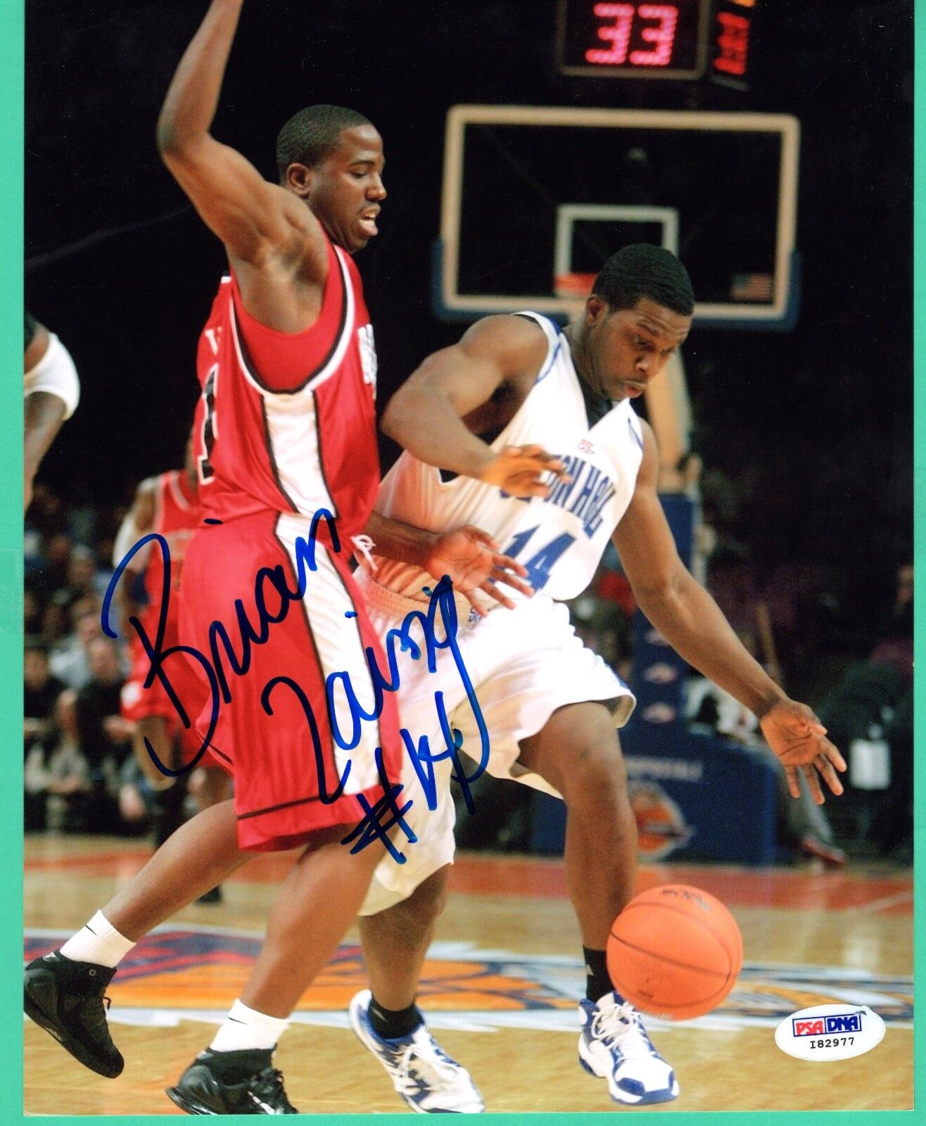 Brian Laing Basketball Seton Hall Hand Signed Autograph 8x10 Photo Poster painting PSA/DNA COA