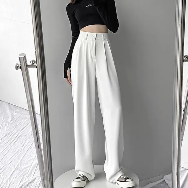 Brownm Brownm Autumn Dress New High Waist Loose Hanging Feeling Straight Pants Show Thin Pants Drop Feeling Suit Pants Ins Floor Pants Tide