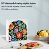 Diamond Painting Acrylic Mandala  Flower Paper Towel Storage Rack Decor
