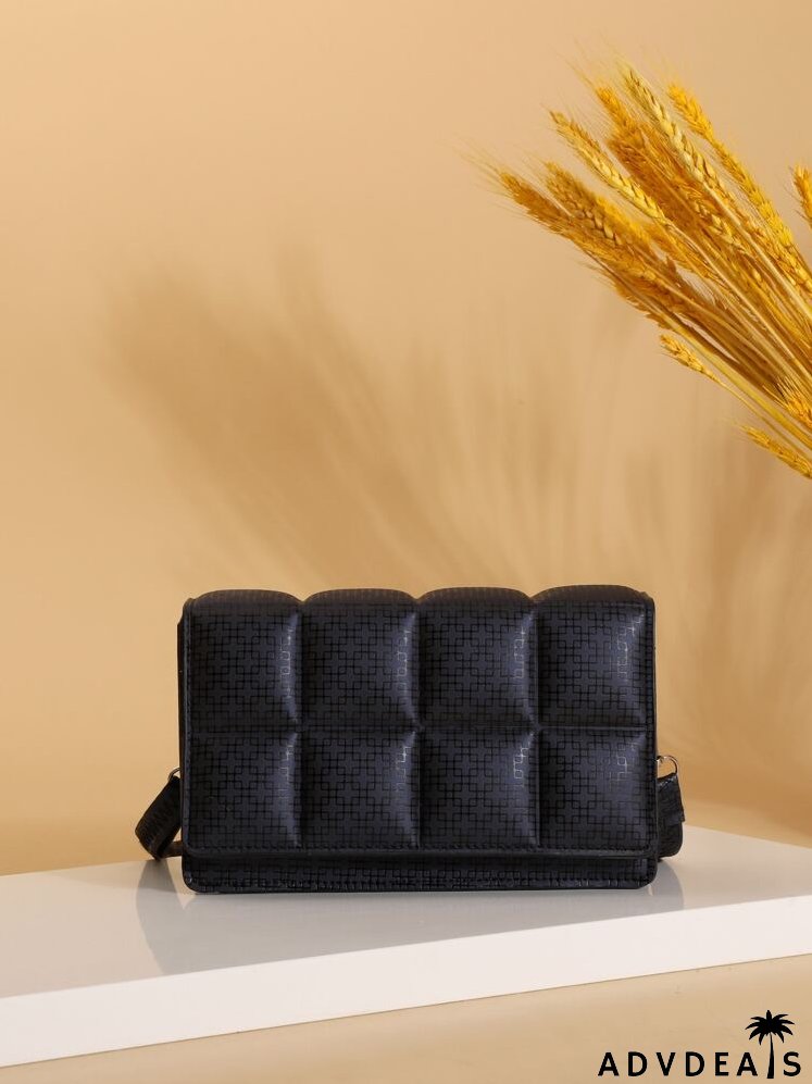 All Over Print Quilted Flap Square Bag