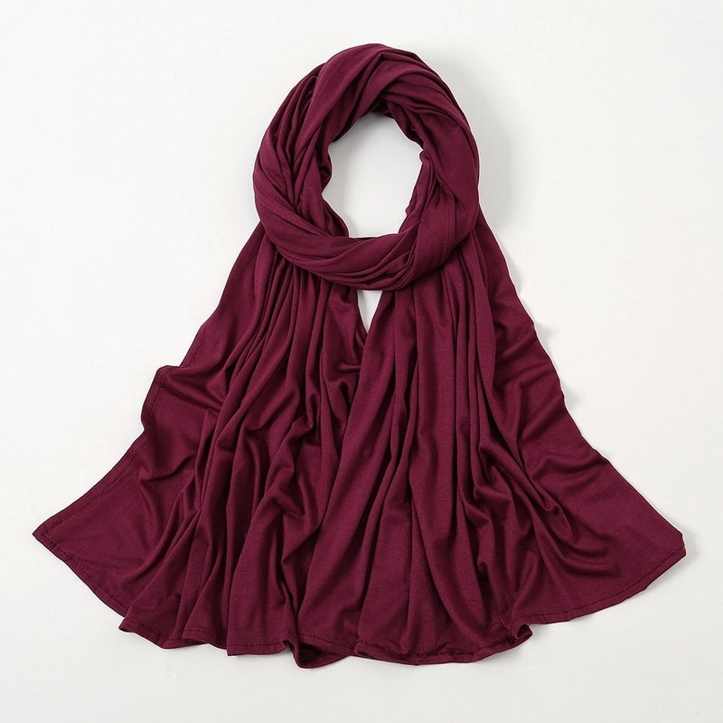 Hot New Solid Color Mercerized Cotton Jersey Scarf Soft Scarf Spot