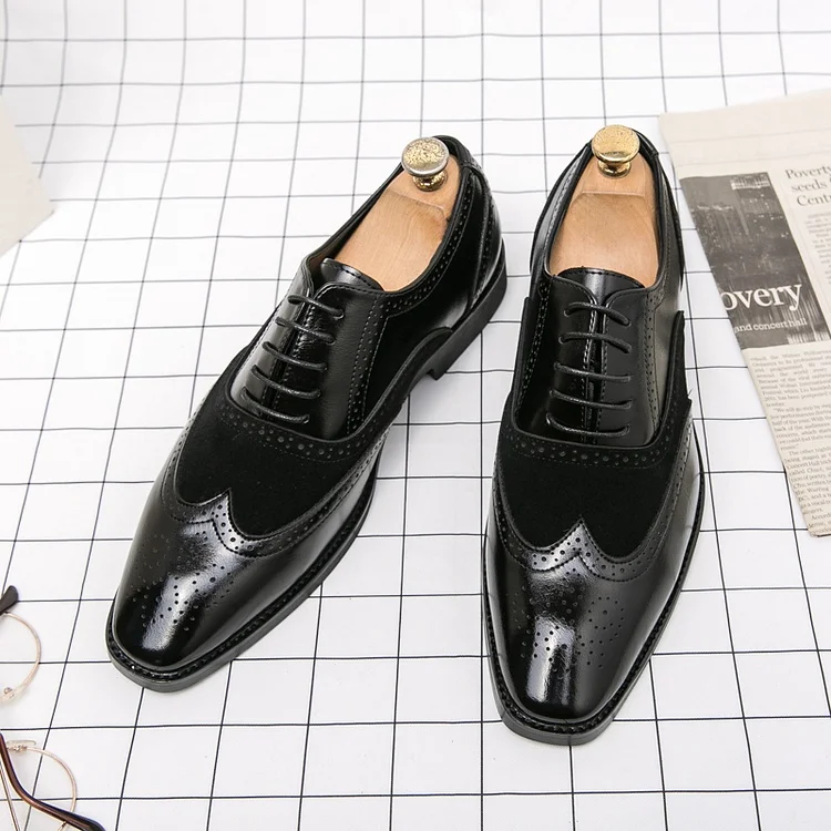 Demandernyc Classic High Quality Pointed FASHION Oxford Shoes Lace Up Men's Shoes Pointed Style Luxury Moccasin Casual Luxury Leather Shoes