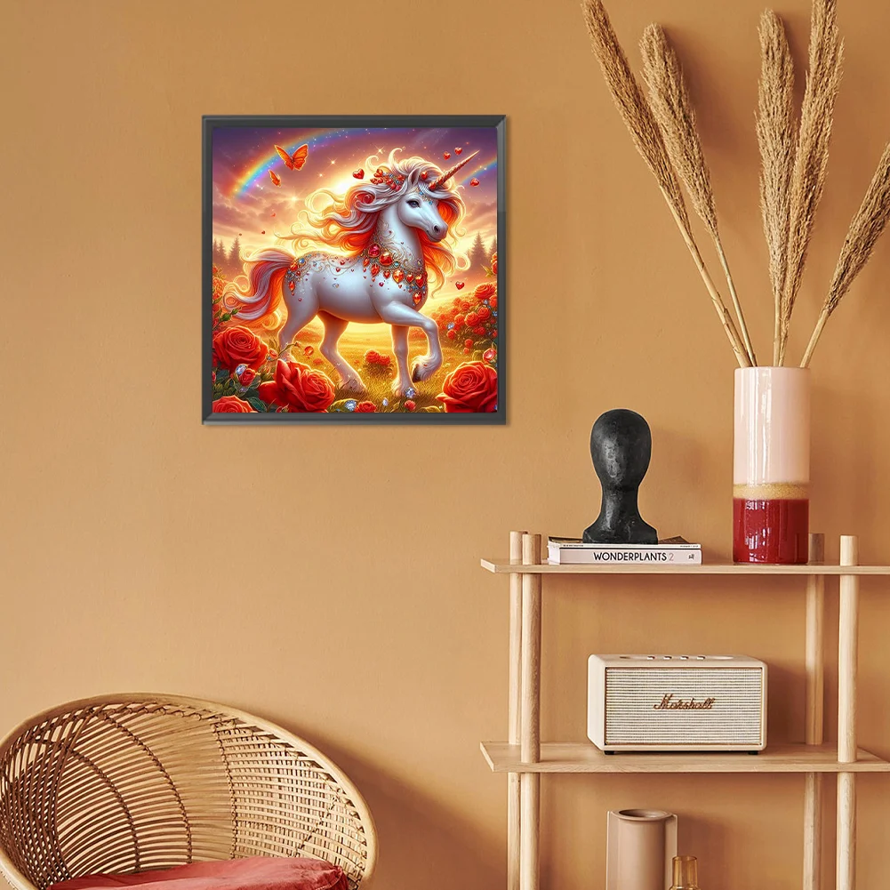 Full Round Diamond Painting 30*30cm - Unicorn