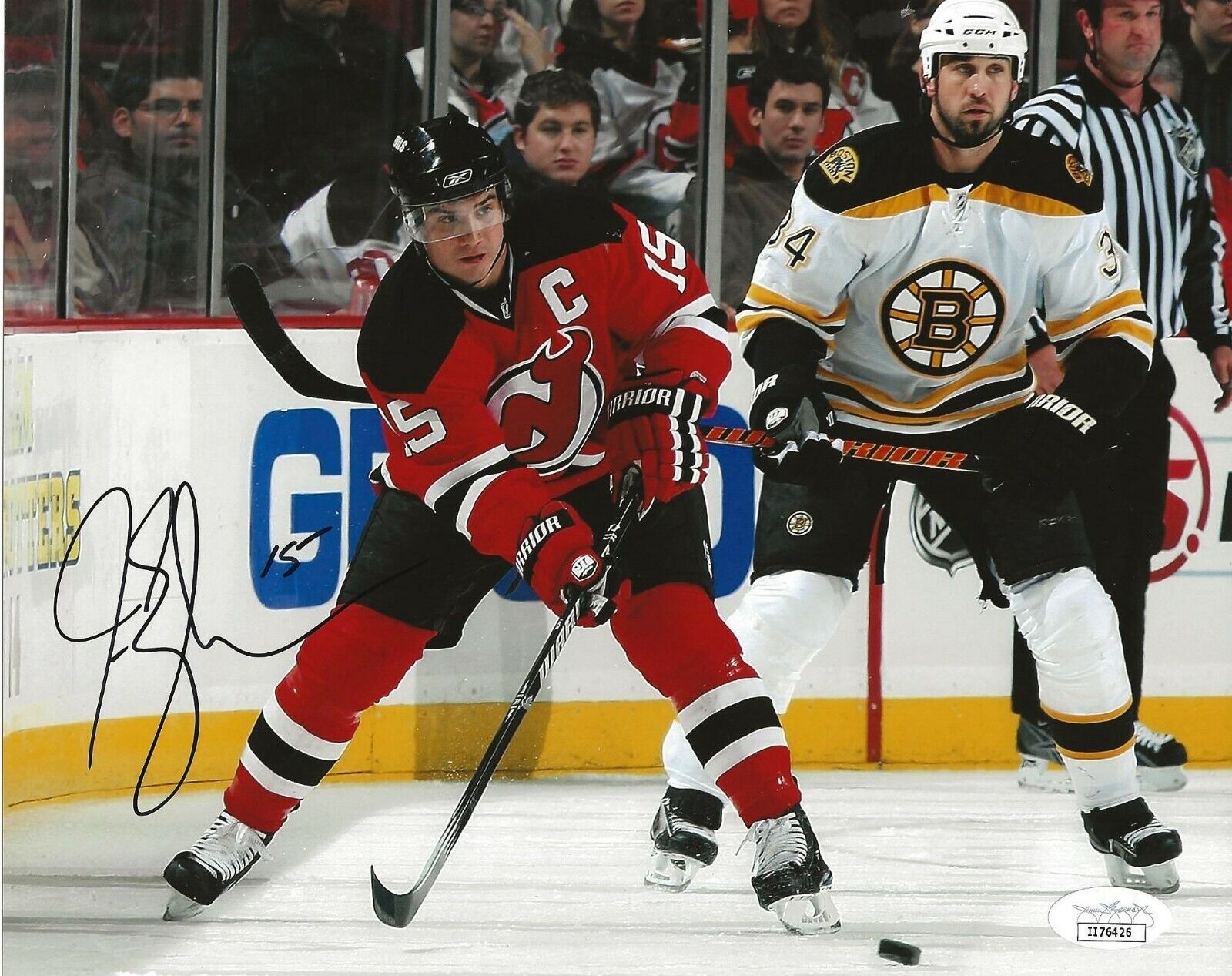 Jamie Langenbrunner signed New Jersey Devils 8x10 Photo Poster painting autographed 3 JSA