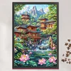 Lotus Pond Loft-11CT Stamped Cross Stitch 40*60cm/15.75*23.62in (Big Size)