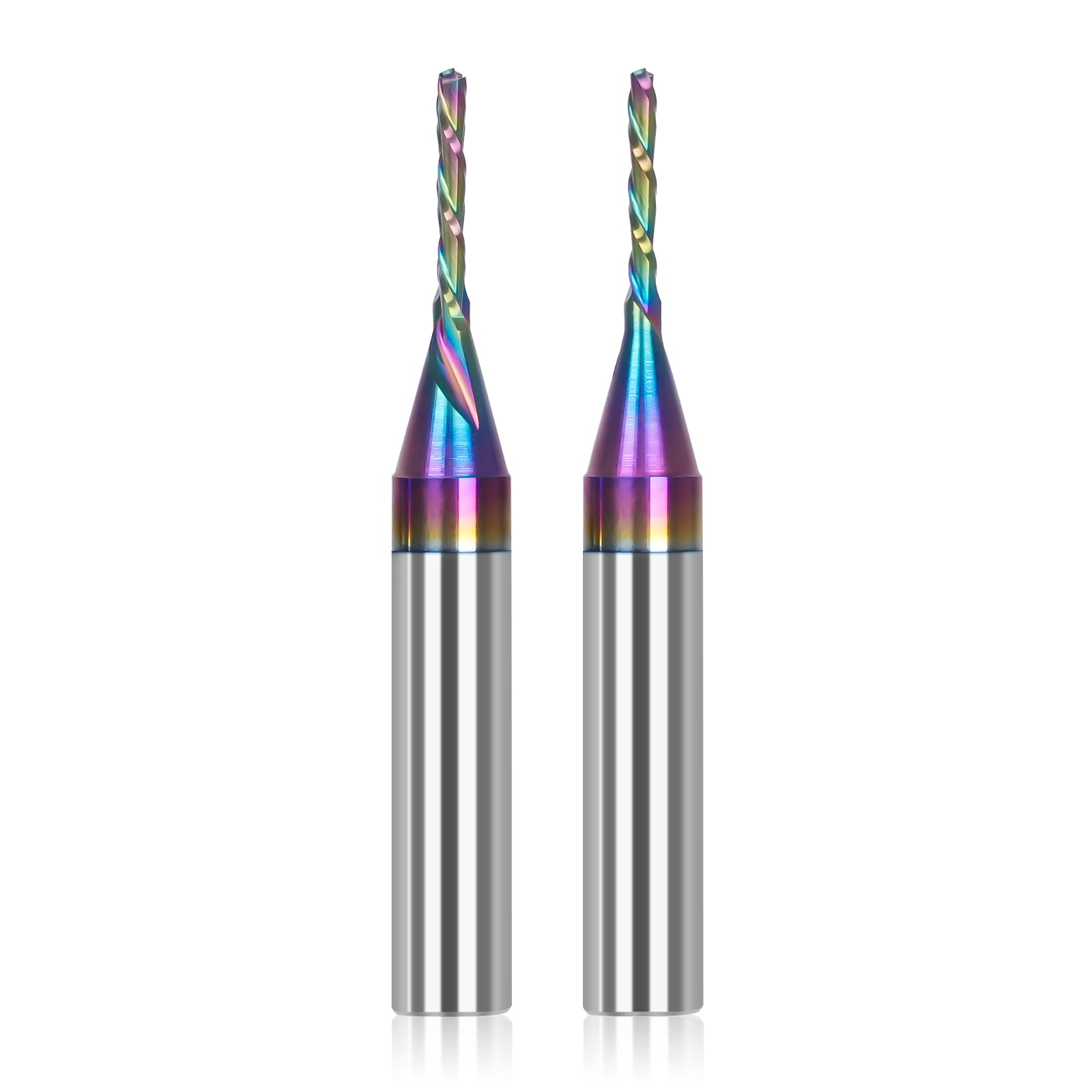 LUNYEE 2Pcs Downcut Spiral Router Bits 1/4 inch Shank,1/16 Inch Cutting Diameter