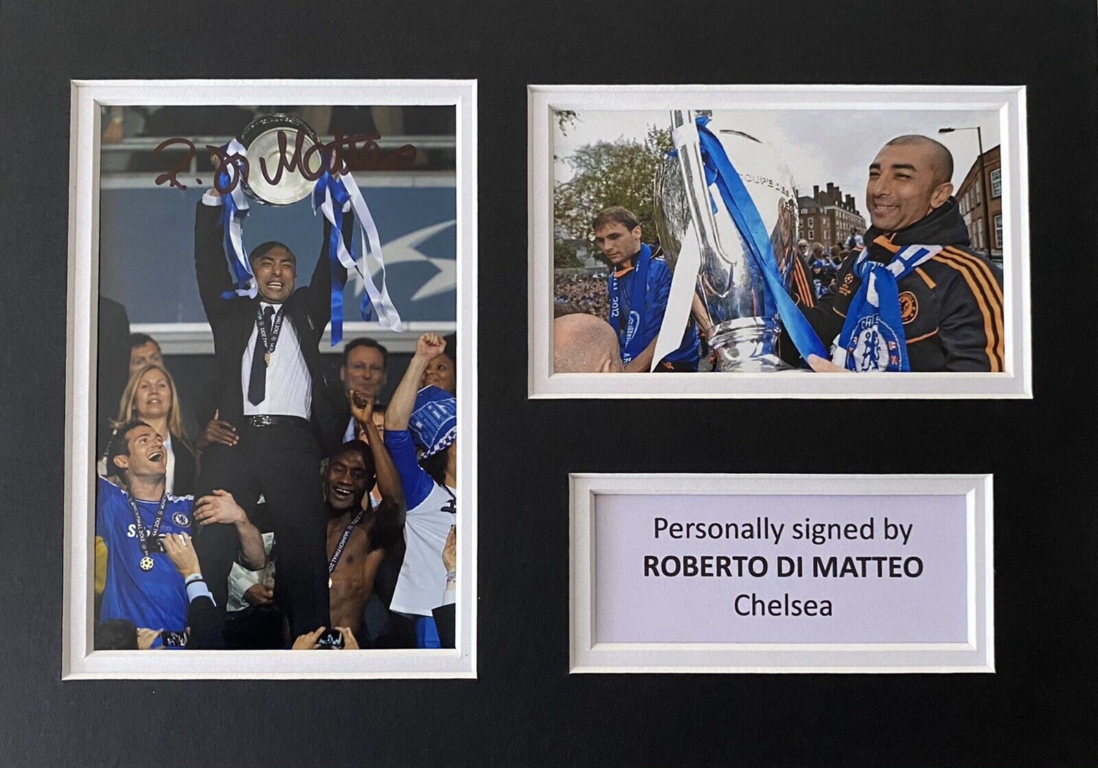 Roberto Di Matteo Genuine Signed Chelsea Photo Poster painting In A4 Mount Display 2