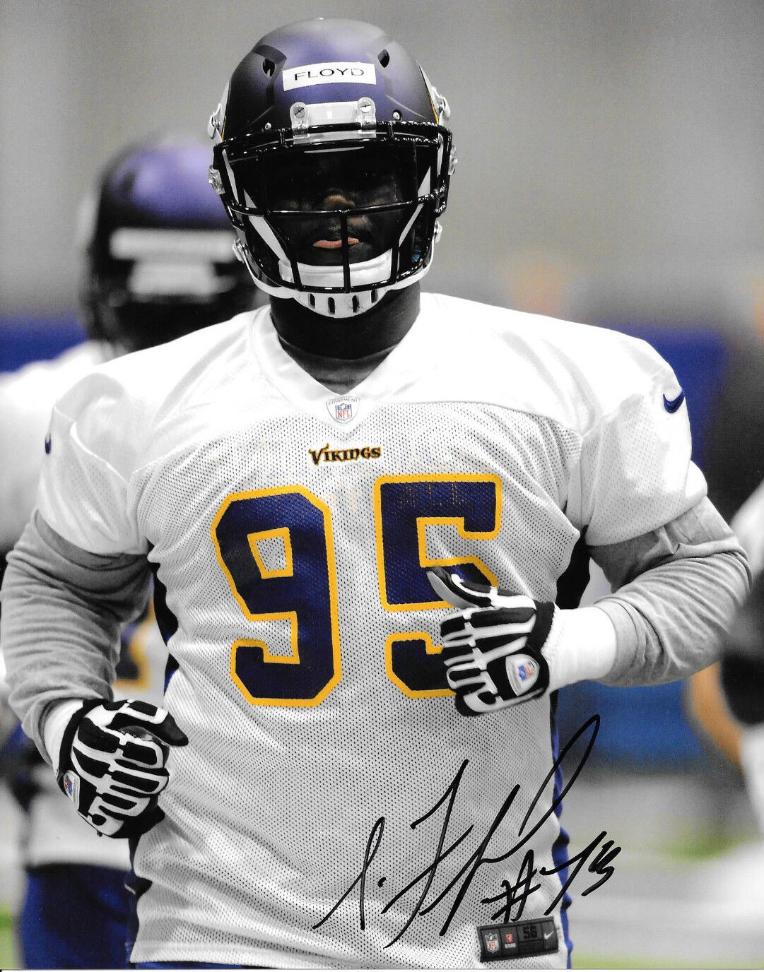 **GFA Minnesota Vikings *SHARRIF FLOYD* Signed 8x10 Photo Poster painting S2 COA**