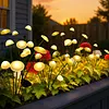 Outdoor Solar Garden Lights Waterproof LED Mushroom Jellyfish Lawn Light Reusable Color Change Gardening Stake Lighting for Courtyard Landscape Lawn Light