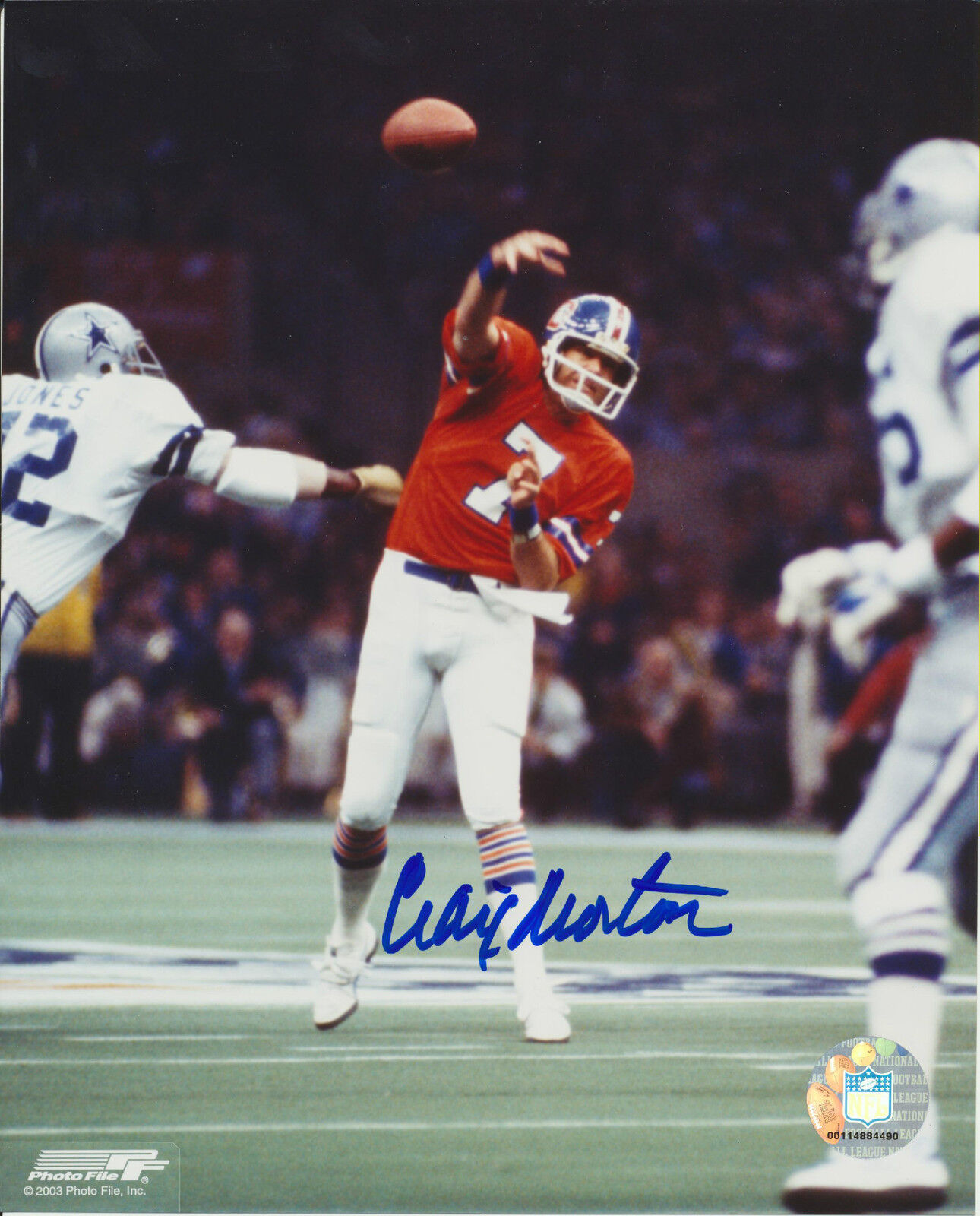 Craig Morton autographed Color 8x10 Denver Broncos#1