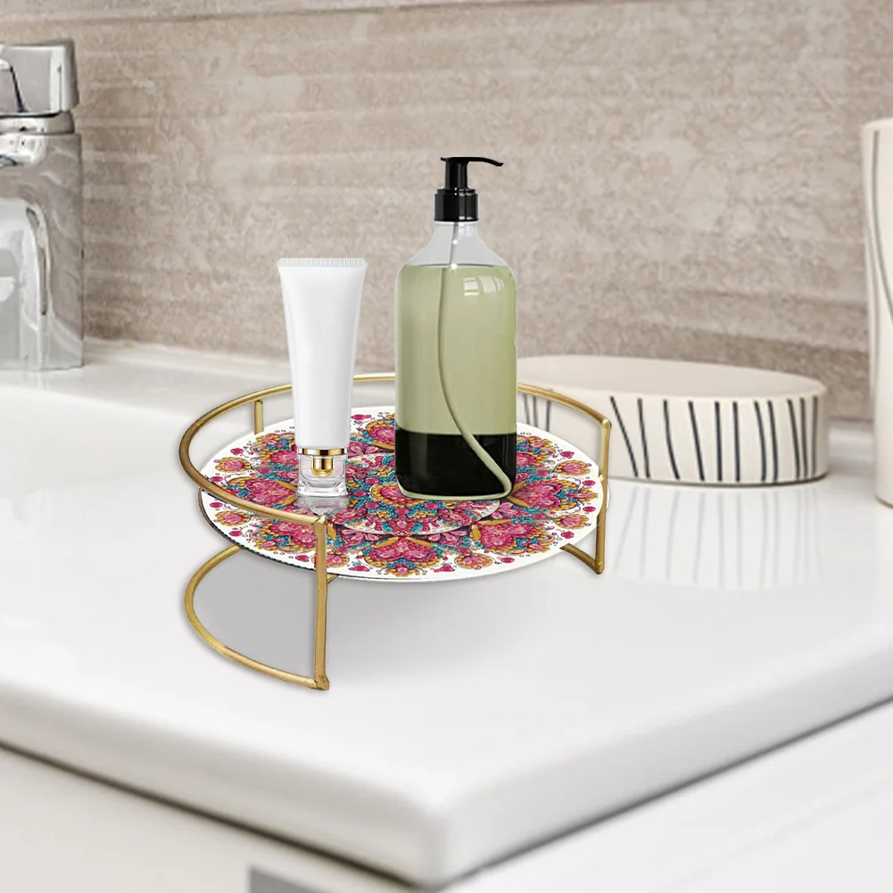 Acrylic Mandala 5D DIY Diamond Painting Serving Tray for Home Desk Coffee Table