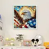 Glass Painting Eagle-11CT Stamped Cross Stitch 45*45cm/17.72*17.72in tapestrymarket
