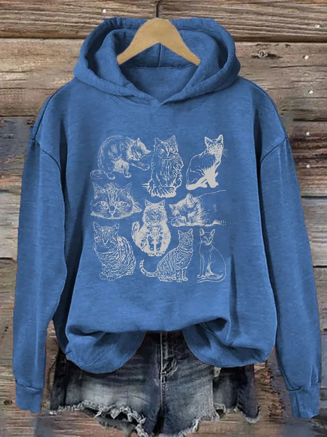 Cats 90s Vintage Hoodie