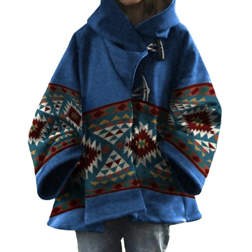 Uveng Uveng Winter Wish Amazon Ebay Autumn And Winter New Lady Loose Retro Print Wool Coat 5 Color 8 Yards