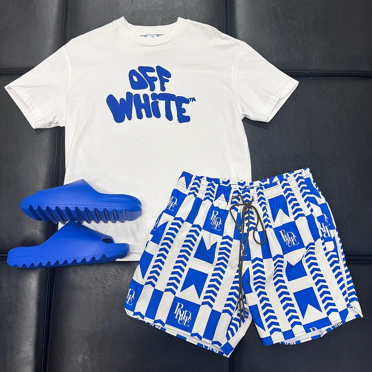 Casual Street Vacation T-shirt Shorts Two-piece Set