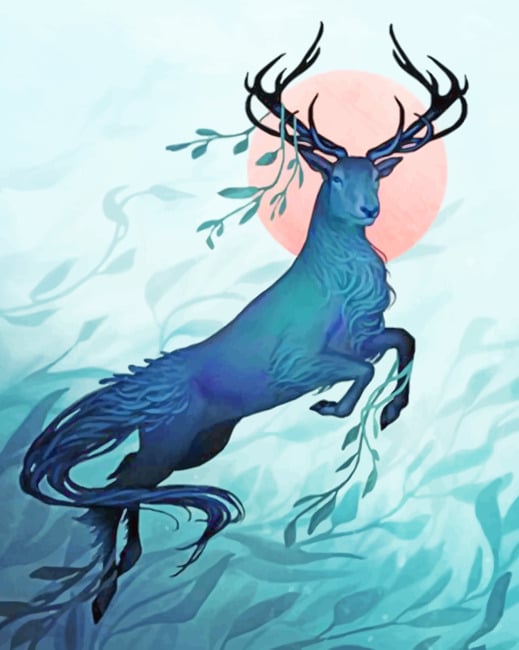 

Fantasy Black Deer – Paint By Numbers - 40*50CM, 501 Original