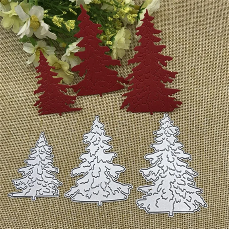 3pcs Trees Metal Cutting dies metal cutting dies scrapbooking embossing folder suit for fustella big shot cutting machin