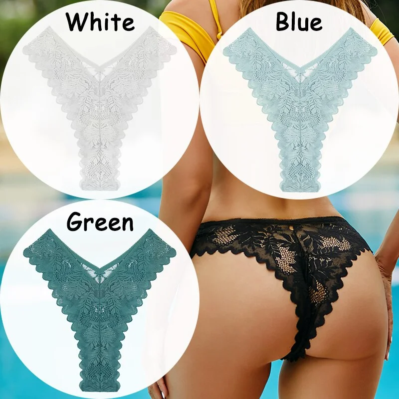 Billionm Lace Panties Women's Underwear Floral Women Panties Perspective Lingerie Brazilian Briefs V Waist Female Underpants