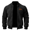 Men's Vintage Suede Stand Collar Jacket Baseball Collar Thin Jacket by Inlyline