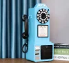 Decorative Telephones Model Retro Wall Mounted Phone Decoration Antique Vintage Rotary Dial Office Phone Ornament 