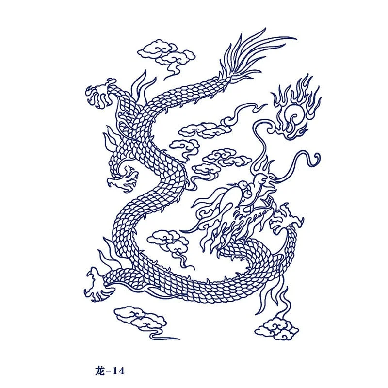 Dragon Juice Ink Tatouage Semi Permanent Temporary Tattoo Stickers Waterproof Lasting Tatuajes Temporales Hombre Art Fake Tattoo