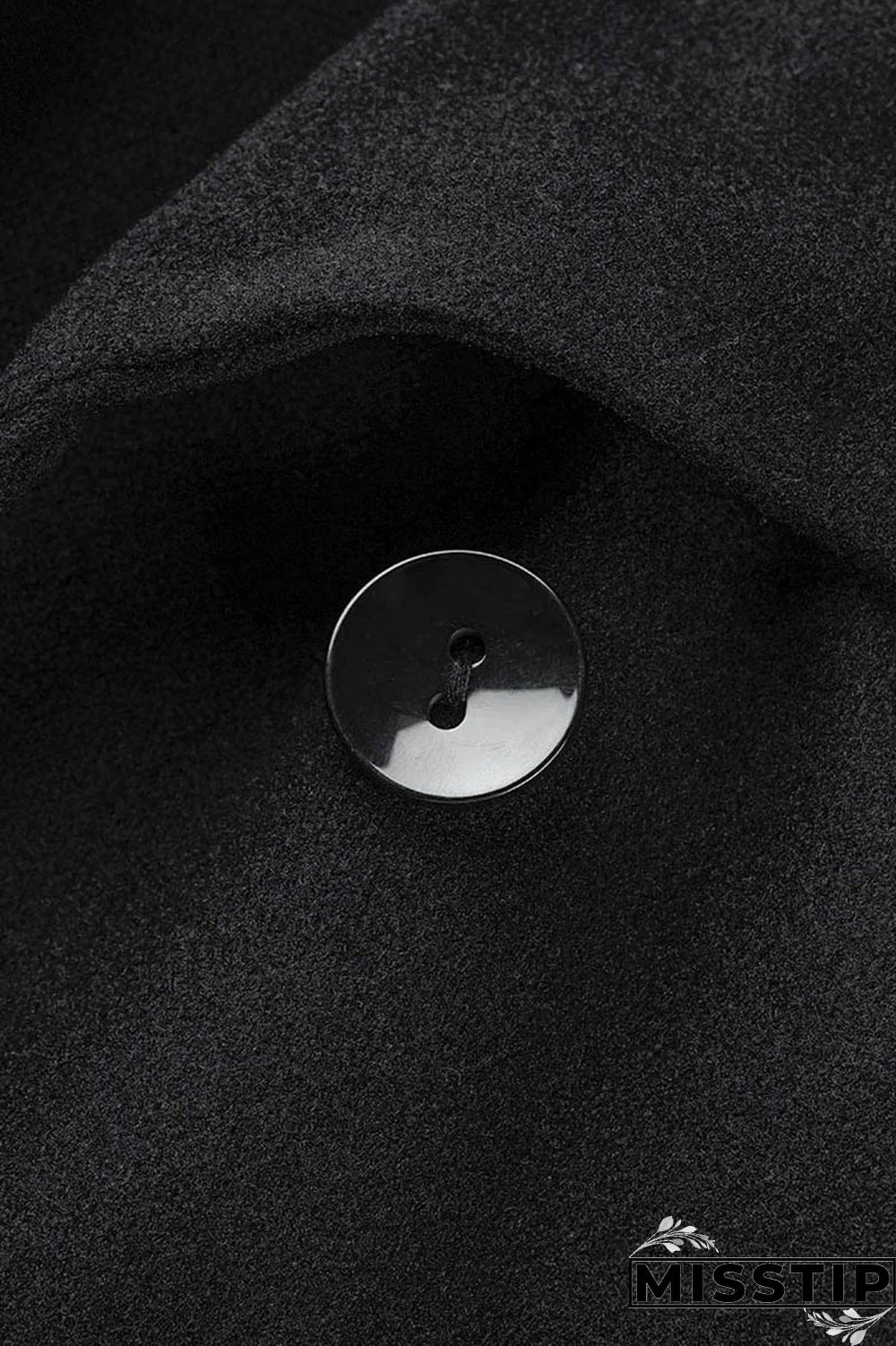 Black Casual Solid Patchwork Turndown Collar Outerwear