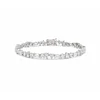 14K White Gold 4 Shapes Lab Diamond Tennis Bracelet