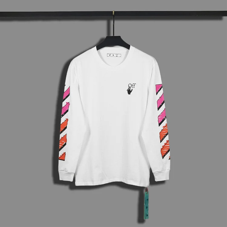 Off White Sweatshirts Long Sleeve Round Neck Neck Sweater Autumn And Winter Arrow Round Neck Long Sleeve Men And Women