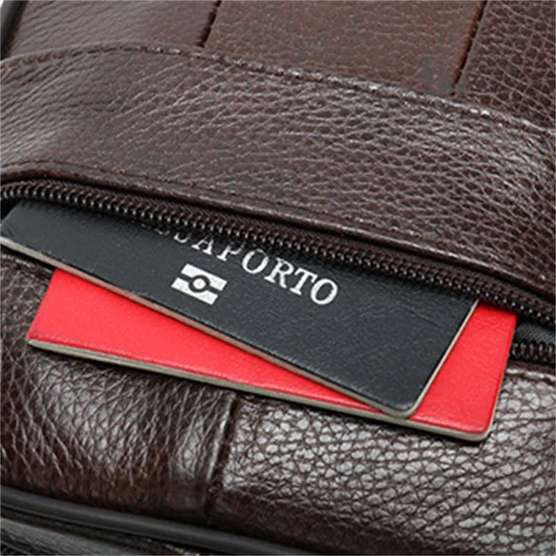 Men's Leather Contrast Design Folded Wallet