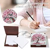 Wooden DIY Cherry Blossom Tree Diamond Painting Kit Note Box with 160 Papers