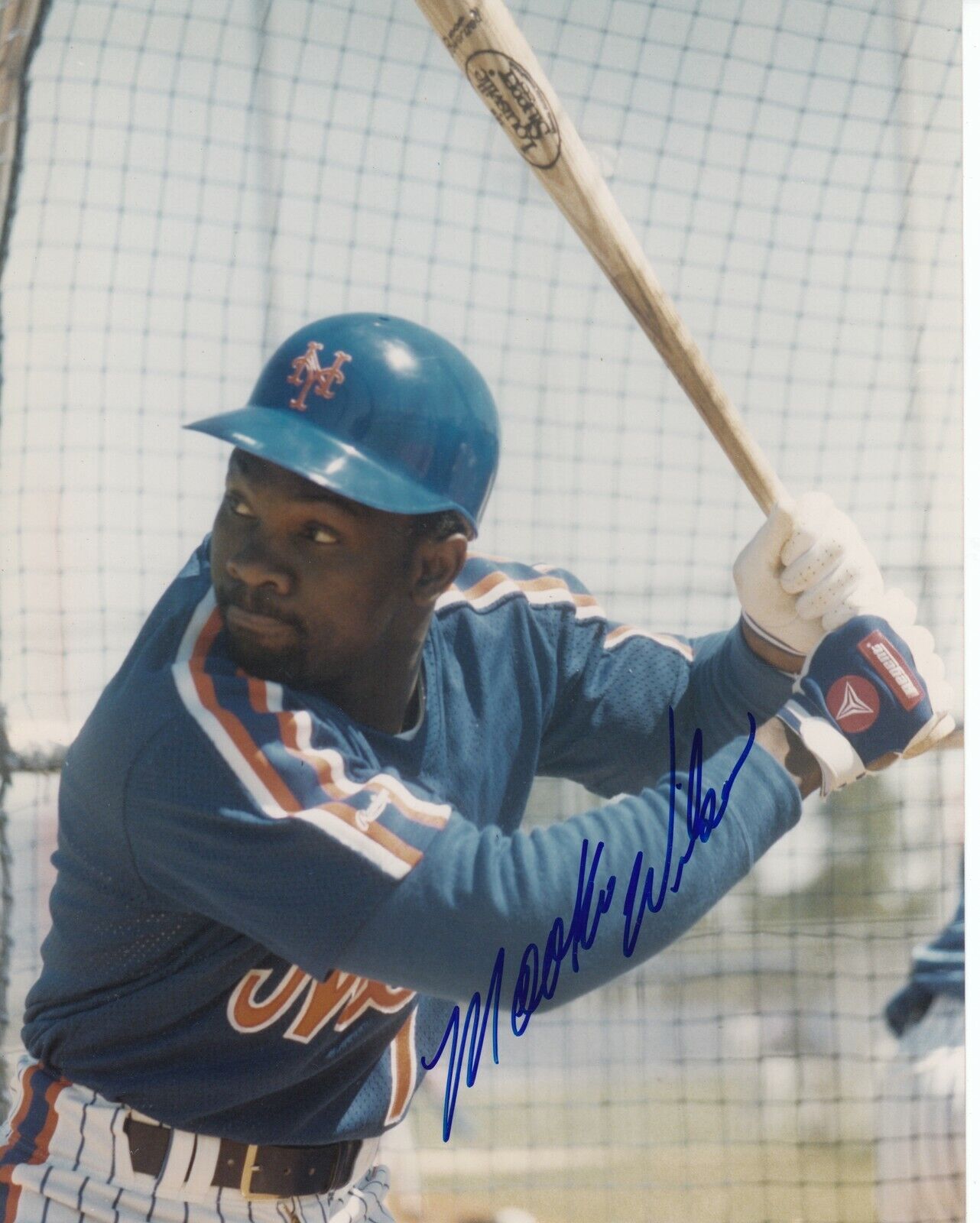 Mookie Wilson #0 8x10 Signed w/ COA New York Mets 033119