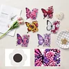 (US Local)6Pcs Acrylic Butterfly DIY Diamond Painting Fridge Stickers Craft Kit