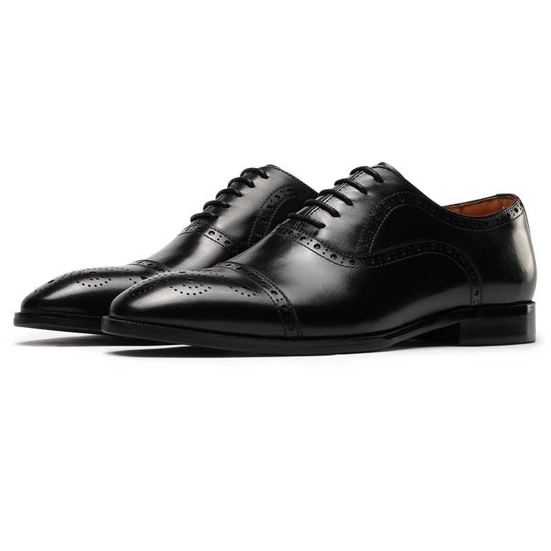 Mens Genuine Leather Oxford Dress Shoes Wedding: Free Shipping