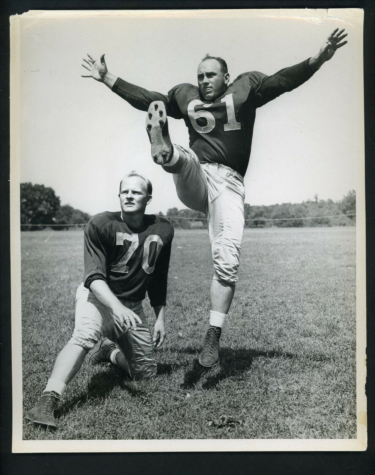 Harvey Johnson & Bob Kennedy 1946 Press Original Photo Poster painting Bob Olen New York Yankees