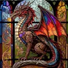 Stained Glass Dragon-11CT Counted Cross Stitch Kit(40*40cm)