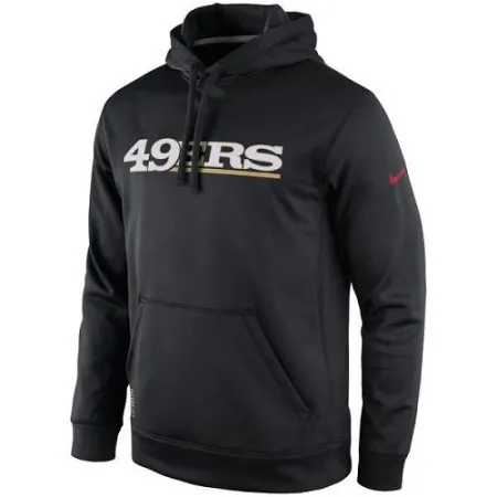 Men's San Francisco 49ers  Black KO Wordmark Essential Performance Hoodie