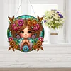 Diamond Painting Double Sided Cute Girl Hanging Pendant for Wall